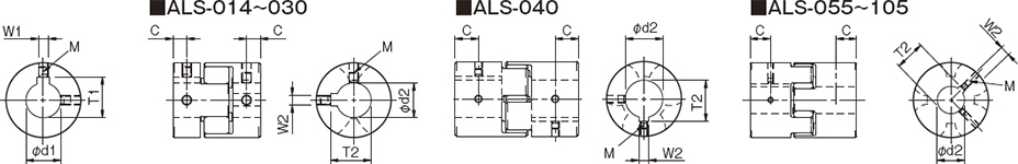 三木プーリ ALS-105-Y-42-42 スターフレックスカップリング ALS標準穴(キー・止めねじタイプ) エレメント:Yタイプ その他DIY 、業務、産業用品
